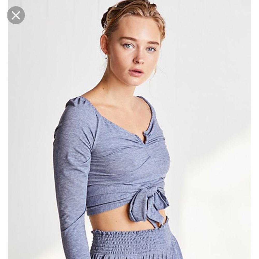 Free people movement BUTTON ME UP WRAP top